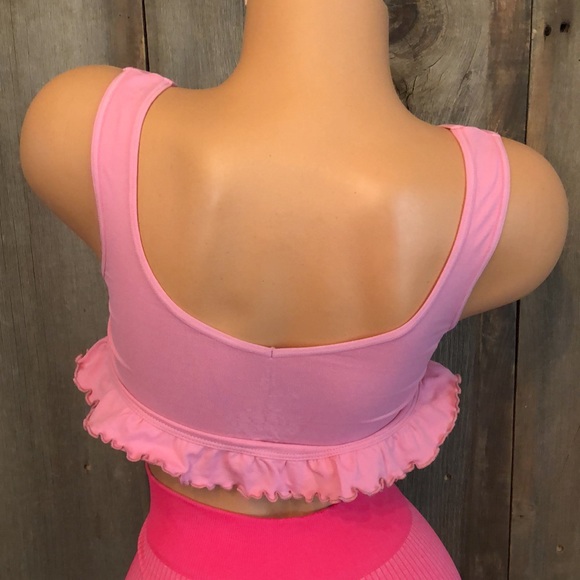 NWOT Free People Movement Ruffle Top in Pink Size XS/S - Picture 4 of 13